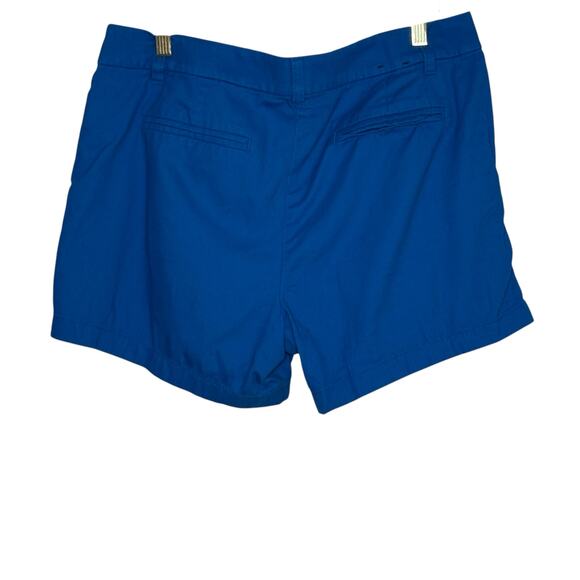 J Crew Bright Blue Classic Chino Shorts Nautical Preppy Womans Size 12 - Picture 1 of 7